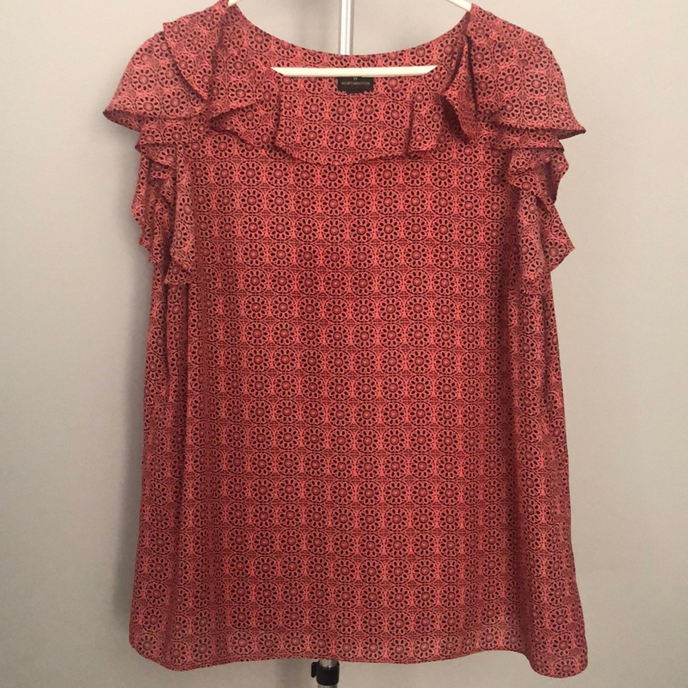 Worthington Ruffled Sleeveless Blouse in Size Extra Large XL